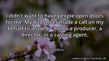Englisches Zitat von Lily Collins als Bild