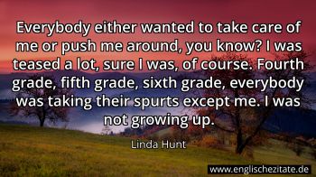 Englisches Zitat von Linda Hunt als Bild