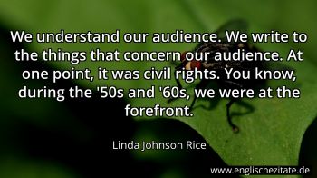 Englisches Zitat von Linda Johnson Rice als Bild