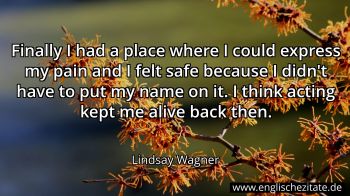 Englisches Zitat von Lindsay Wagner als Bild