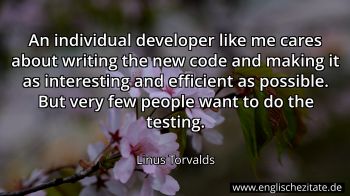 Englisches Zitat von Linus Torvalds als Bild