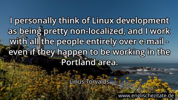 Englisches Zitat von Linus Torvalds als Bild
