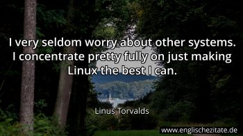 Englisches Zitat von Linus Torvalds als Bild