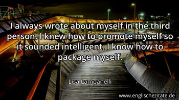 Englisches Zitat von Lisa Lampanelli als Bild