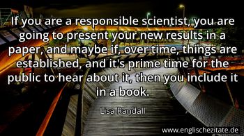Englisches Zitat von Lisa Randall als Bild
