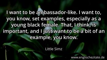 Englisches Zitat von Little Simz als Bild