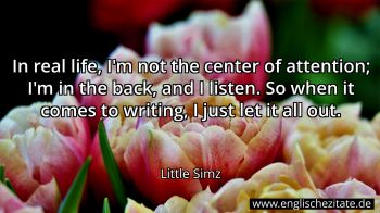 Englisches Zitat von Little Simz als Bild