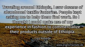 Englisches Zitat von Liya Kebede als Bild