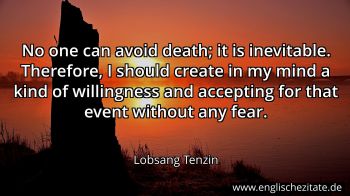 Englisches Zitat von Lobsang Tenzin als Bild