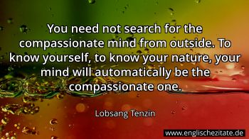 Englisches Zitat von Lobsang Tenzin als Bild
