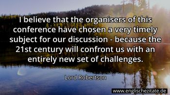 Englisches Zitat von Lord Robertson als Bild
