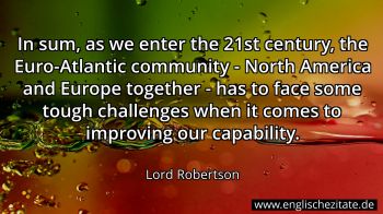 Englisches Zitat von Lord Robertson als Bild