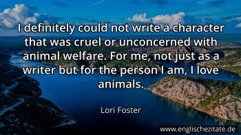 Englisches Zitat von Lori Foster als Bild