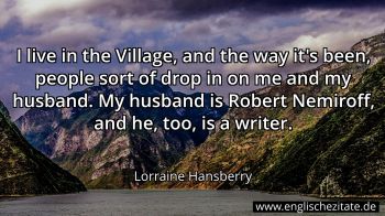 Englisches Zitat von Lorraine Hansberry als Bild