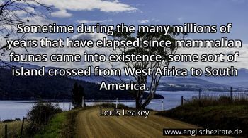 Englisches Zitat von Louis Leakey als Bild