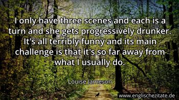 Englisches Zitat von Louise Jameson als Bild