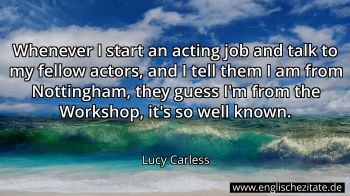 Englisches Zitat von Lucy Carless als Bild