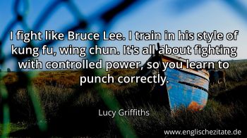 Englisches Zitat von Lucy Griffiths als Bild
