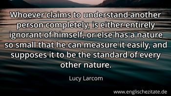 Englisches Zitat von Lucy Larcom als Bild