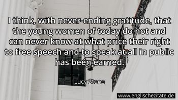Englisches Zitat von Lucy Stone als Bild
