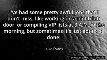 Englisches Zitat von Luke Evans als Bild