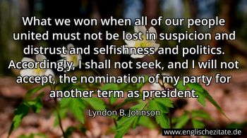 Englisches Zitat von Lyndon B. Johnson als Bild