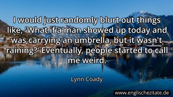 Englisches Zitat von Lynn Coady als Bild