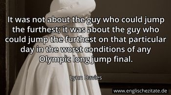 Englisches Zitat von Lynn Davies als Bild