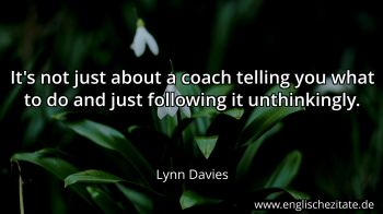 Englisches Zitat von Lynn Davies als Bild