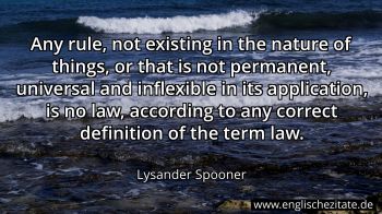 Englisches Zitat von Lysander Spooner als Bild