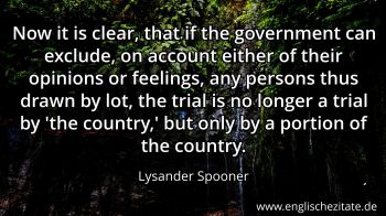 Englisches Zitat von Lysander Spooner als Bild