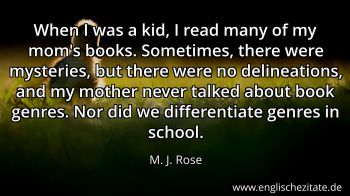 Englisches Zitat von M. J. Rose als Bild