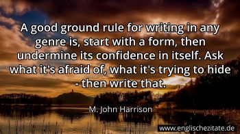 Englisches Zitat von M. John Harrison als Bild