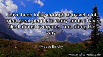 Englisches Zitat von Maeve Binchy als Bild