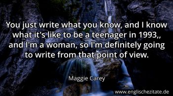 Englisches Zitat von Maggie Carey als Bild