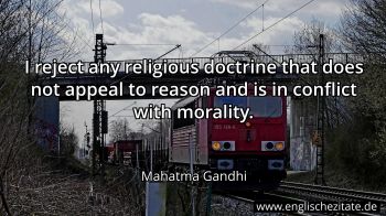 Englisches Zitat von Mahatma Gandhi als Bild