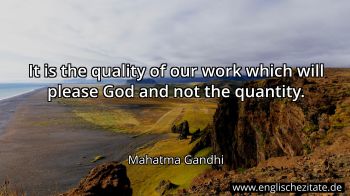 Englisches Zitat von Mahatma Gandhi als Bild