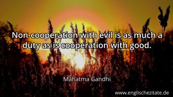 Englisches Zitat von Mahatma Gandhi als Bild