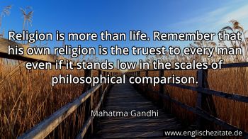 Englisches Zitat von Mahatma Gandhi als Bild
