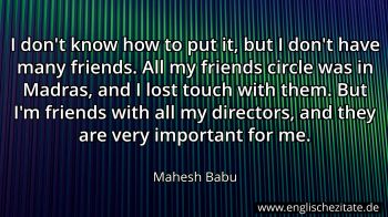 Englisches Zitat von Mahesh Babu als Bild