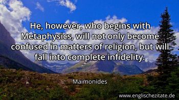 Englisches Zitat von Maimonides als Bild