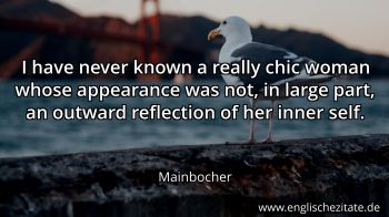 Englisches Zitat von Mainbocher als Bild
