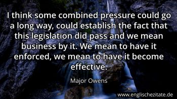Englisches Zitat von Major Owens als Bild
