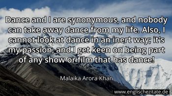 Englisches Zitat von Malaika Arora Khan als Bild