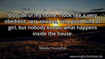 Englisches Zitat von Malala Yousafzai als Bild