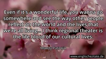 Englisches Zitat von Mandy Patinkin als Bild