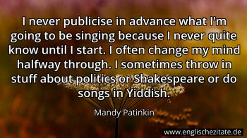 Englisches Zitat von Mandy Patinkin als Bild