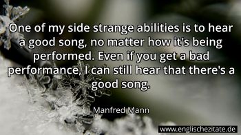 Englisches Zitat von Manfred Mann als Bild