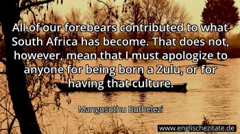 Englisches Zitat von Mangosuthu Buthelezi als Bild