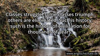 Englisches Zitat von Mao Zedong als Bild